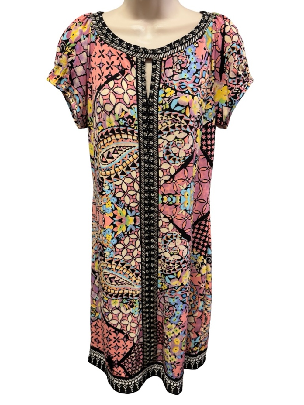 1573 / Beige By Eci Floral Paisley Dress Women’s Size 10